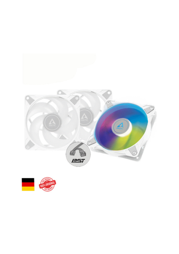 ARCTIC P12 PWM PST A-RGB White FAN With Cable Splitter - 3 PACK