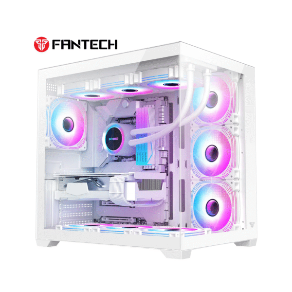 Fantech CG85 LUMINA MID Tower White Gaming Case (Dual Chamber)