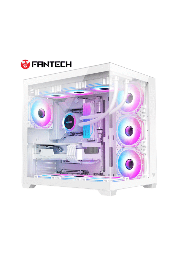 Fantech CG85 LUMINA MID Tower White Gaming Case (Dual Chamber)