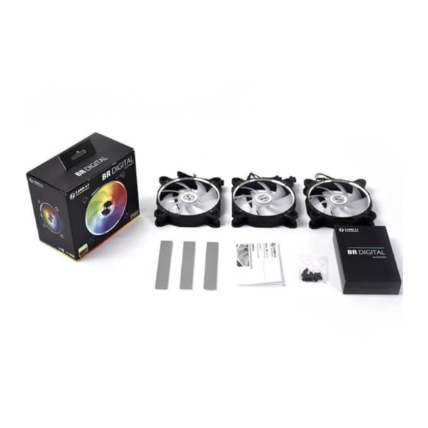 Lian Li Bora Digital Series RGB - ARGB LED - Aluminium (3 Fans Pack) - Black Frame