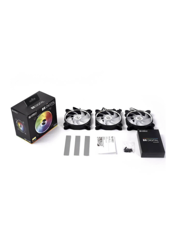 Lian Li Bora Digital Series RGB - ARGB LED - Aluminium (3 Fans Pack) - Black Frame