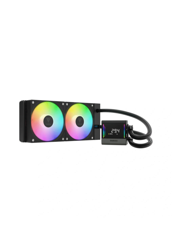 Gamdias Chione E4-240 AIO Black Liquid Cooler - Digital Display with Infinity Mirror