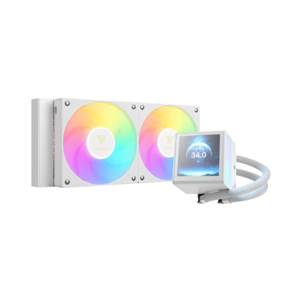 Gamdias Chione P5-240 ARGB CPU White Liquid Cooler - IPS LCD Display