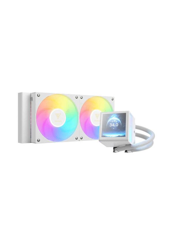 Gamdias Chione P5-240 ARGB CPU White Liquid Cooler - IPS LCD Display