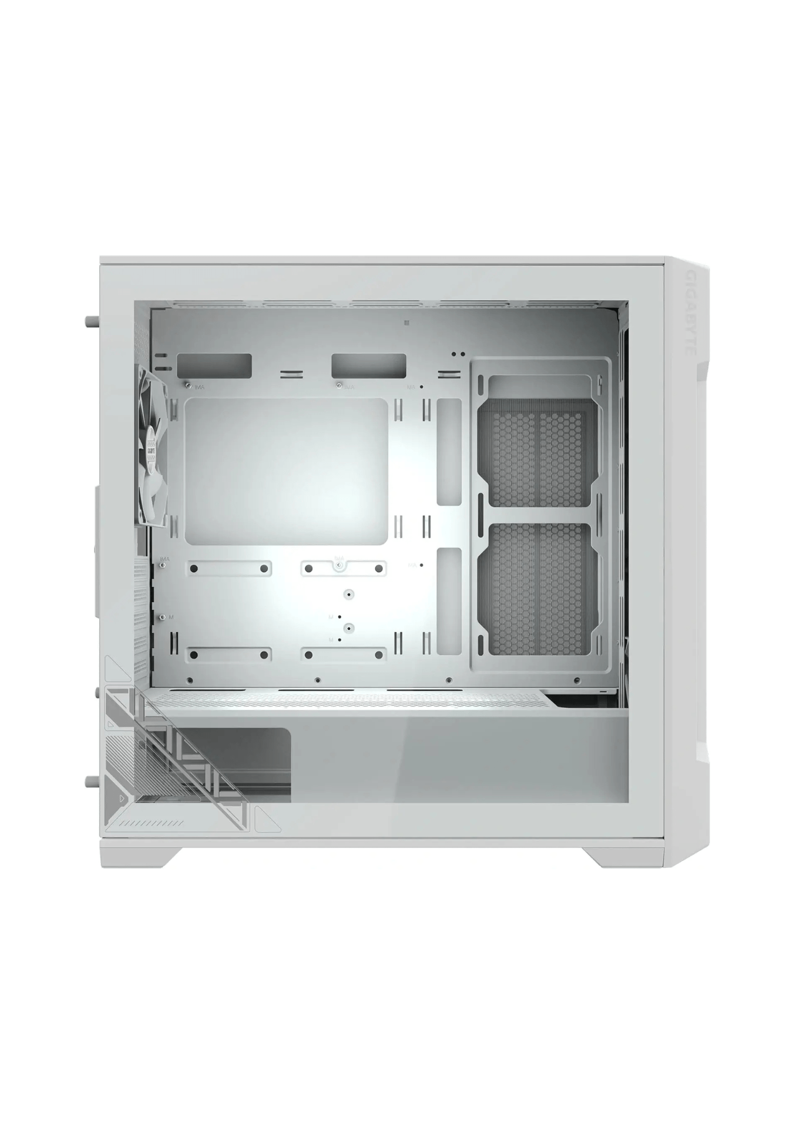 Gigabyte C102G Glass Mid Tower Gaming Case - Tempered Glass White