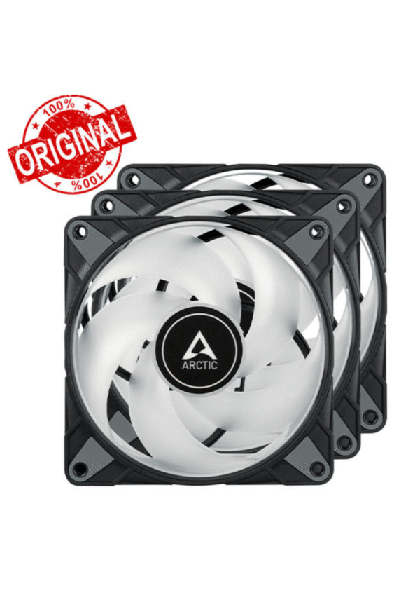 Arctic P12 PWM PST A-RGB Black Fan with Cable Splitter - 3 Pack - Image 2