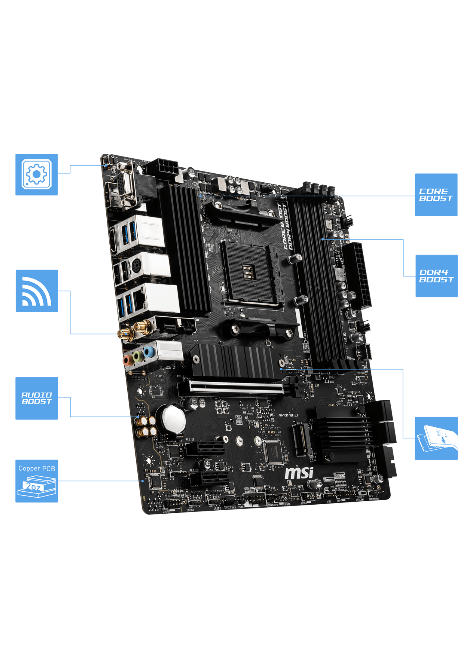 MSI B550M PRO-VDH AM4 DDR4 Gaming Motherboard