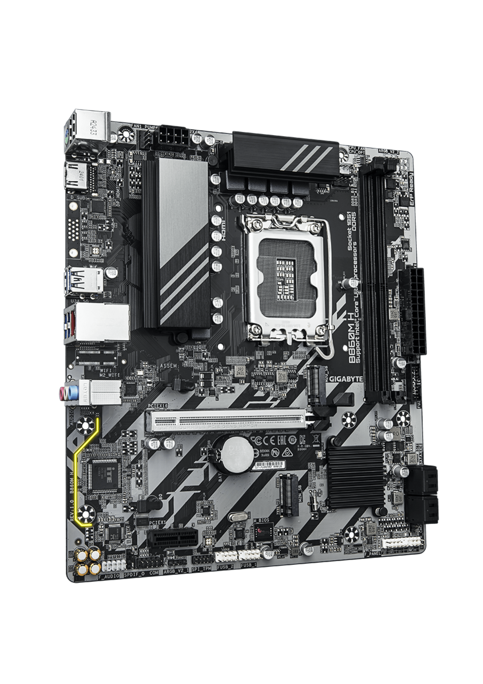 GIGABYTE B860M H Intel Core Ultra (Series 2) LGA1851 DDR5 Gaming Motherboard