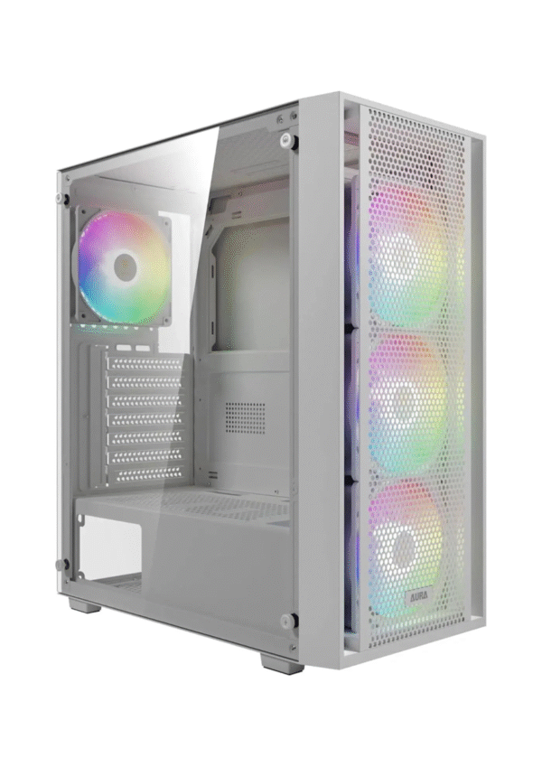 Gamdias Aura GC2 Elite ARGB Mid Tower White Gaming Case - Image 3
