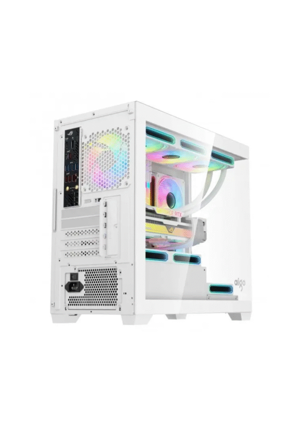 Darkflash Aigo C218M M-ATX White PC Case (With 3 ARGB Fan) - Image 3