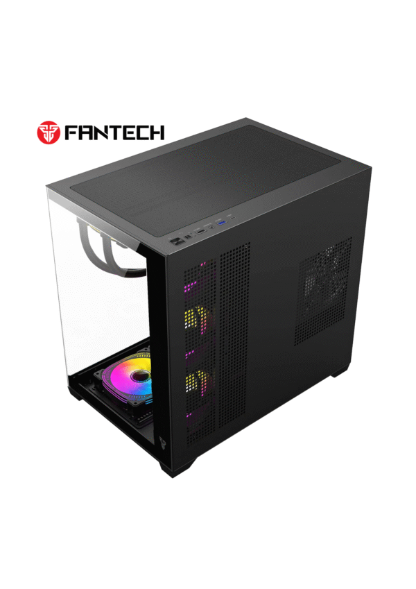Fantech CG85 LUMINA MID Tower Black Gaming Case (Dual Chamber) - Image 3