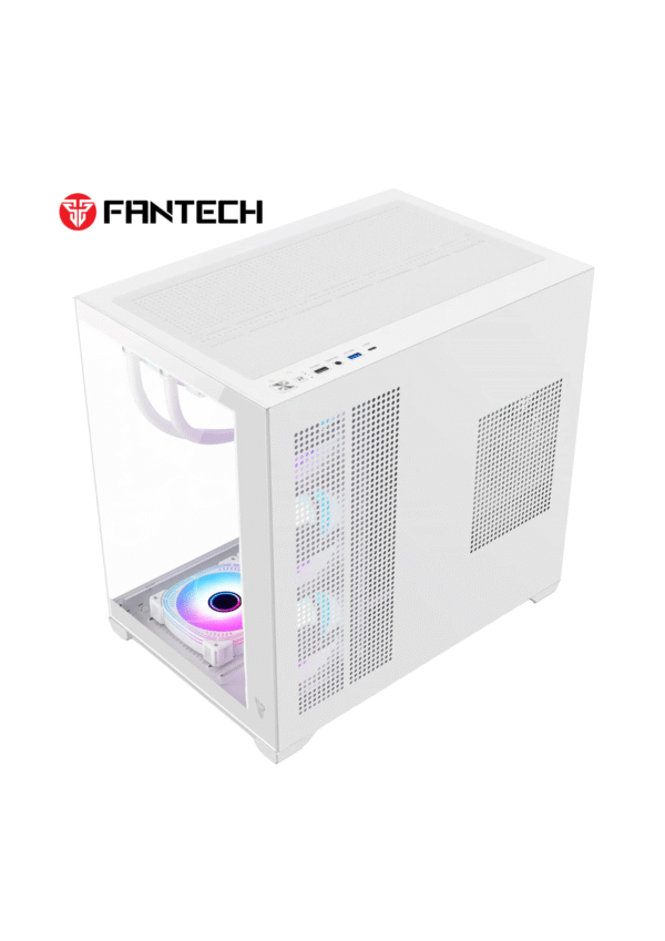 Fantech CG85 LUMINA MID Tower White Gaming Case (Dual Chamber) - Image 3