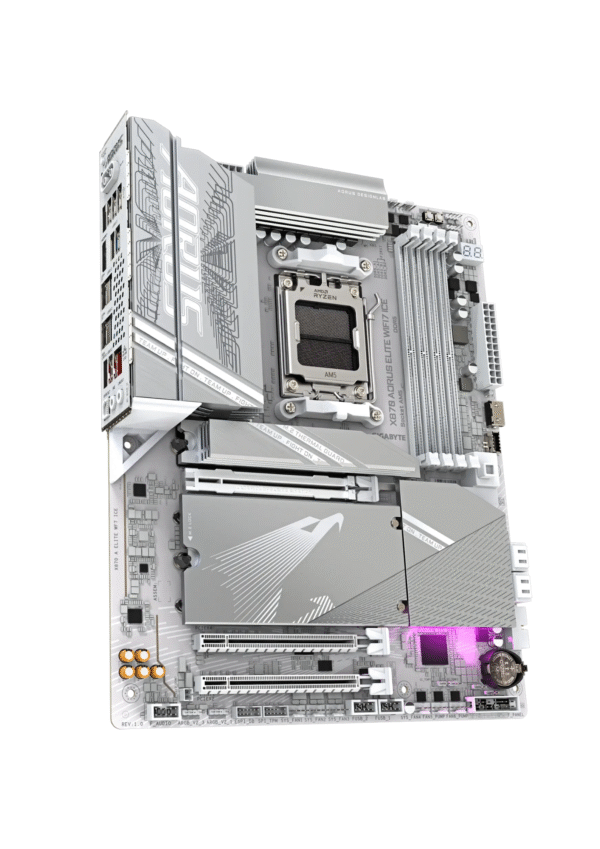 GIGABYTE X870 AORUS ELITE WIFI7 & Bluetooth AM5 DDR5 Gaming Motherboard - White - Image 3