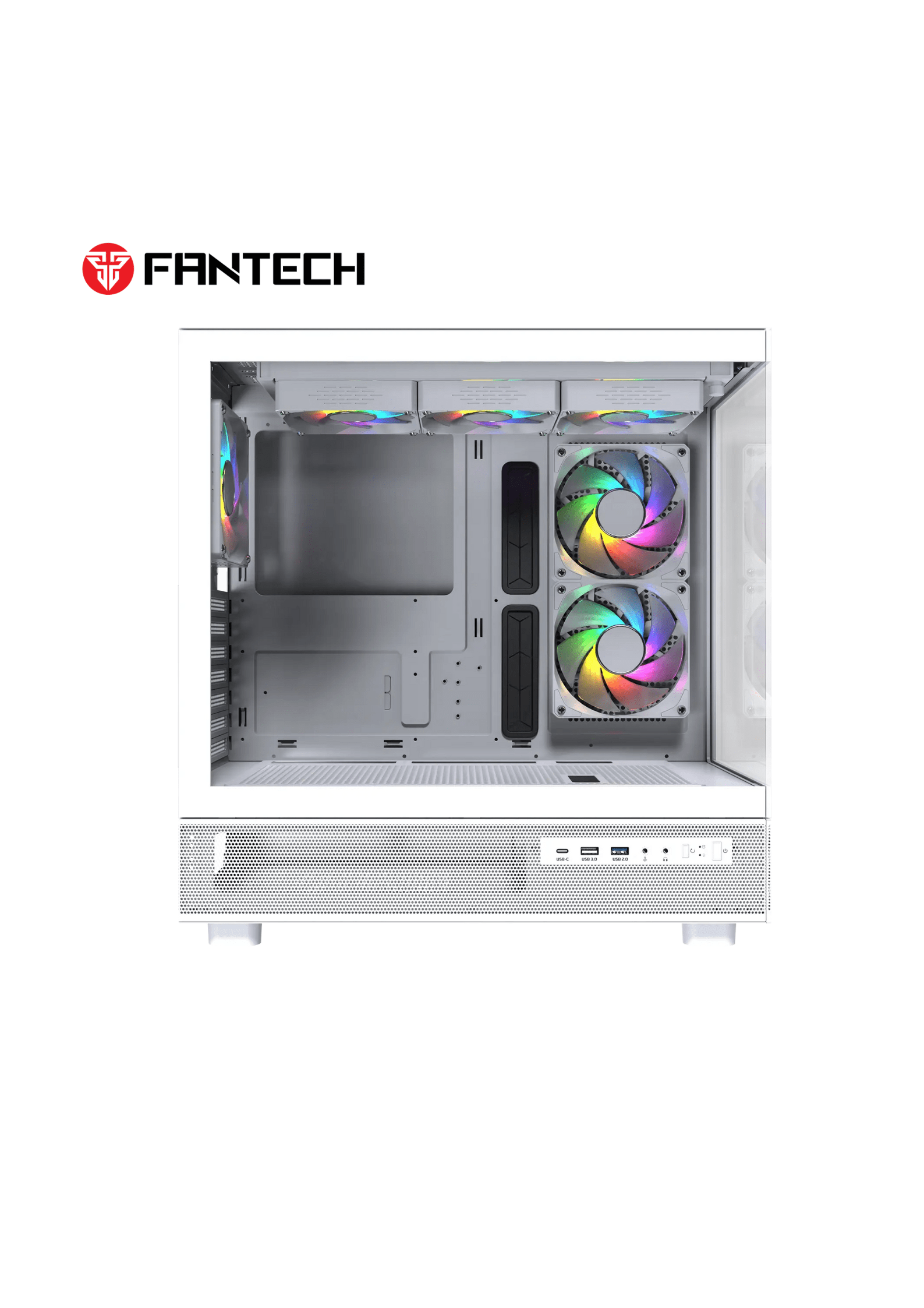 Fantech CG86 LUMINA L Full Tower White Gaming Case