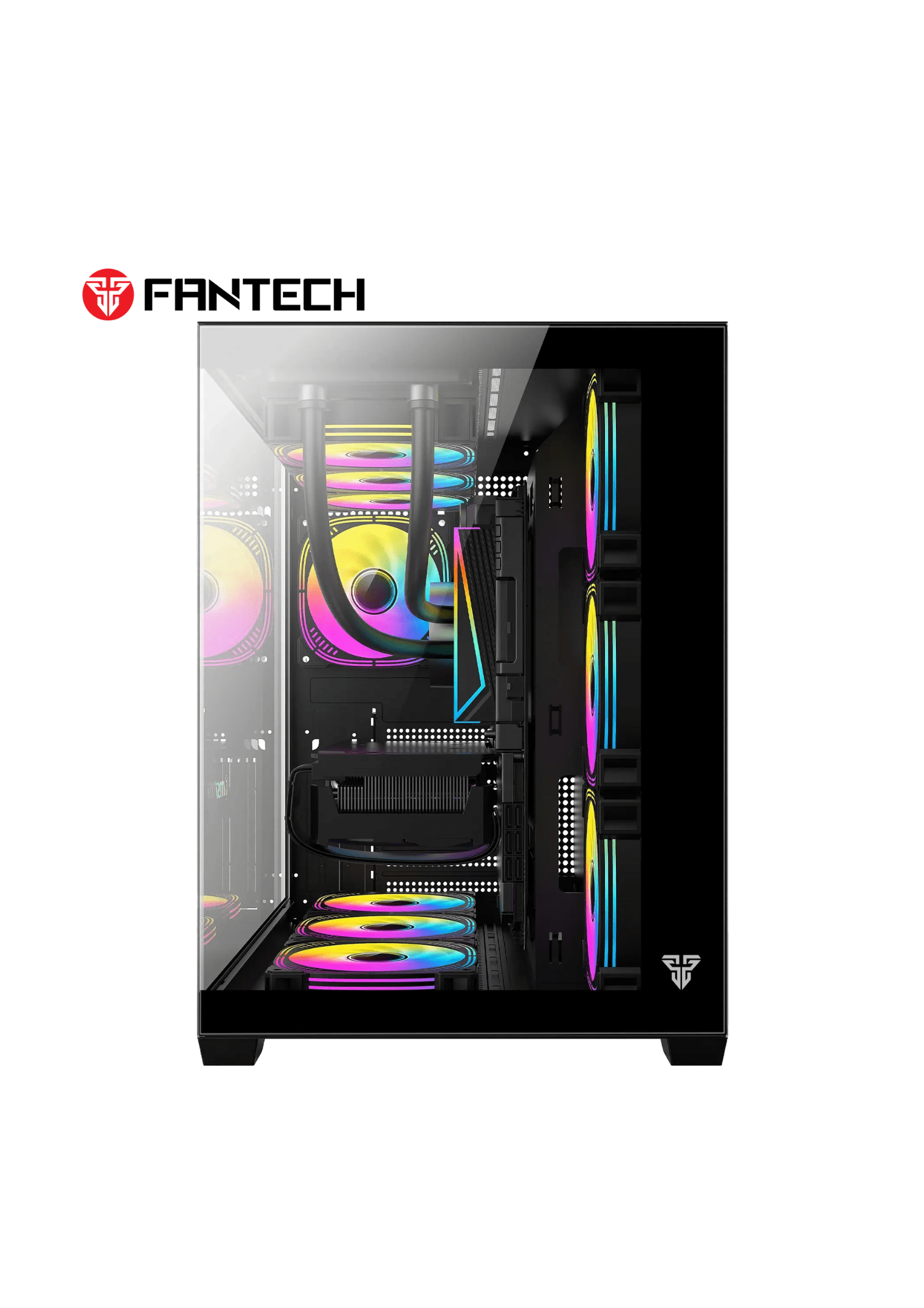 Fantech CG85 LUMINA MID Tower Black Gaming Case (Dual Chamber)