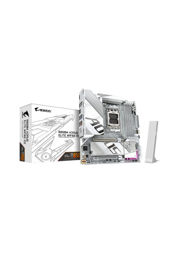 GIGABYTE B850M AORUS ELITE WIFI7 ICE & Bluetooth AM5 DDR5 Gaming Motherboard