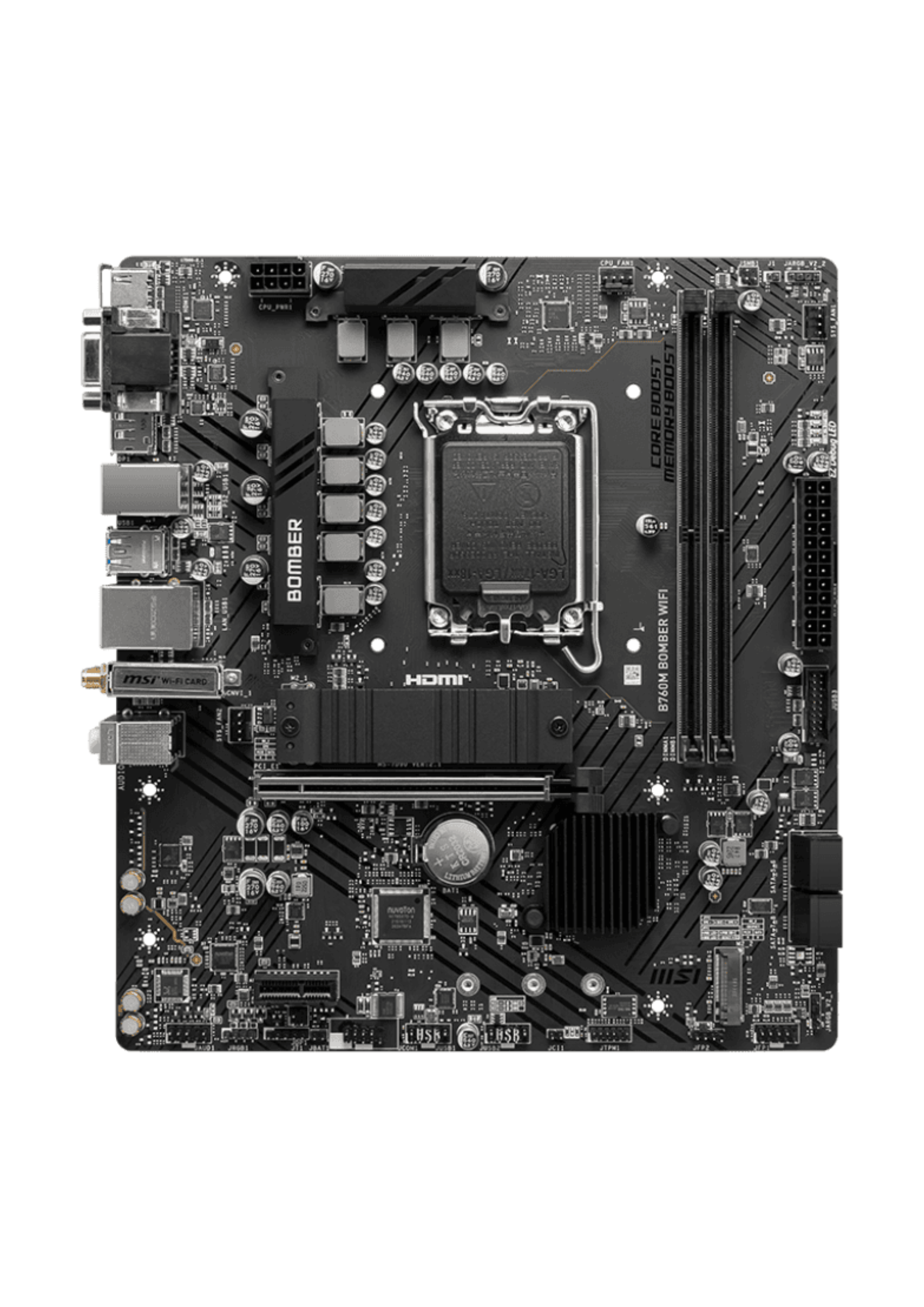 MSI B760M BOMBER Wi-Fi 6E  LGA 1700 DDR5 Gaming Motherboard