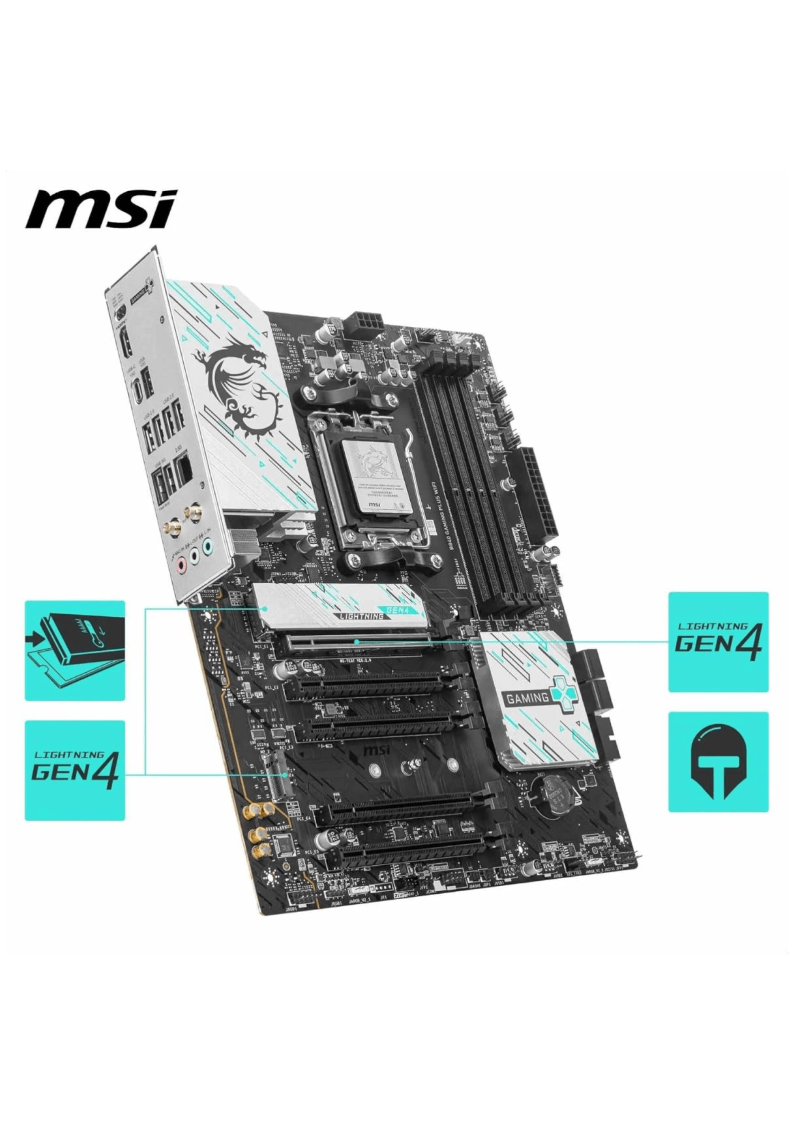 MSI B840 GAMING PLUS WIFI (Wi-Fi 7) AM5 DDR5 Gaming Motherboard
