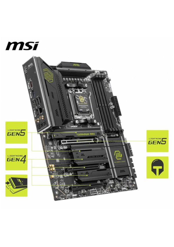 MSI MAG X870E TOMAHAWK WIFI (Wi-Fi 7) AM5 DDR5 Gaming Motherboard - Image 2