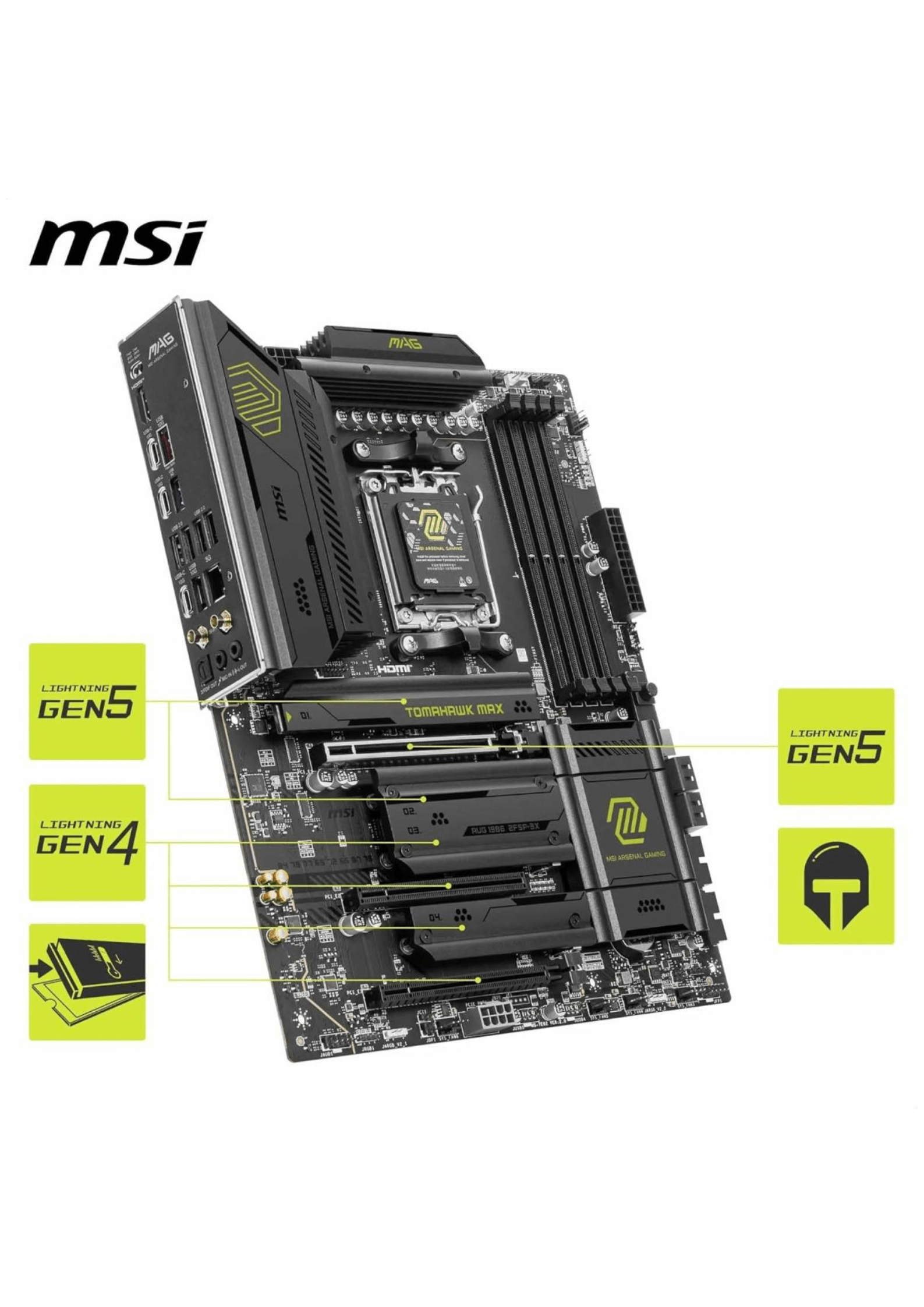 MSI MAG X870E TOMAHAWK WIFI (Wi-Fi 7) AM5 DDR5 Gaming Motherboard