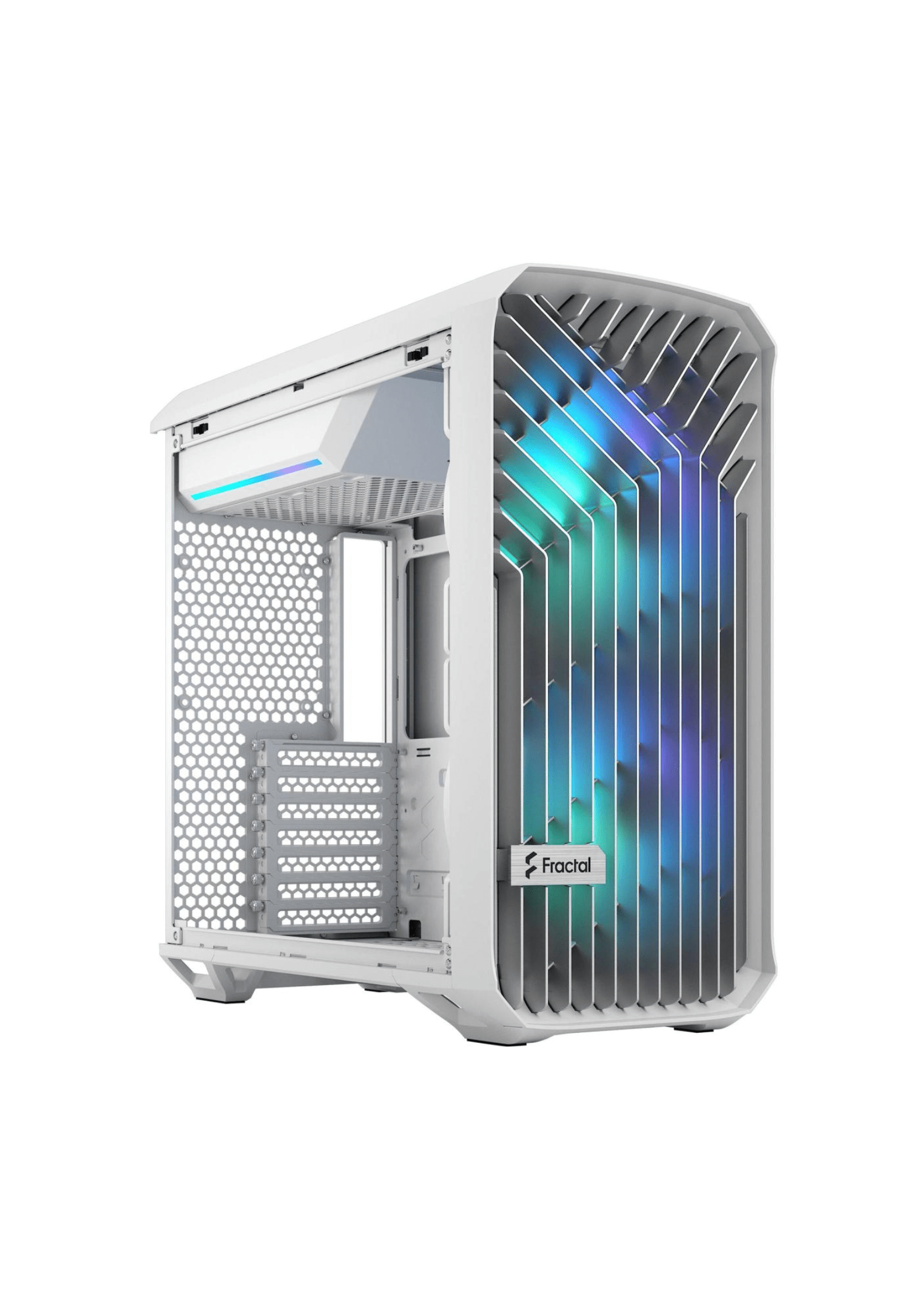 Fractal Design Torrent Compact (White RGB TG Light Tint) Mid-Tower Tempered Glass RGB Gaming Case