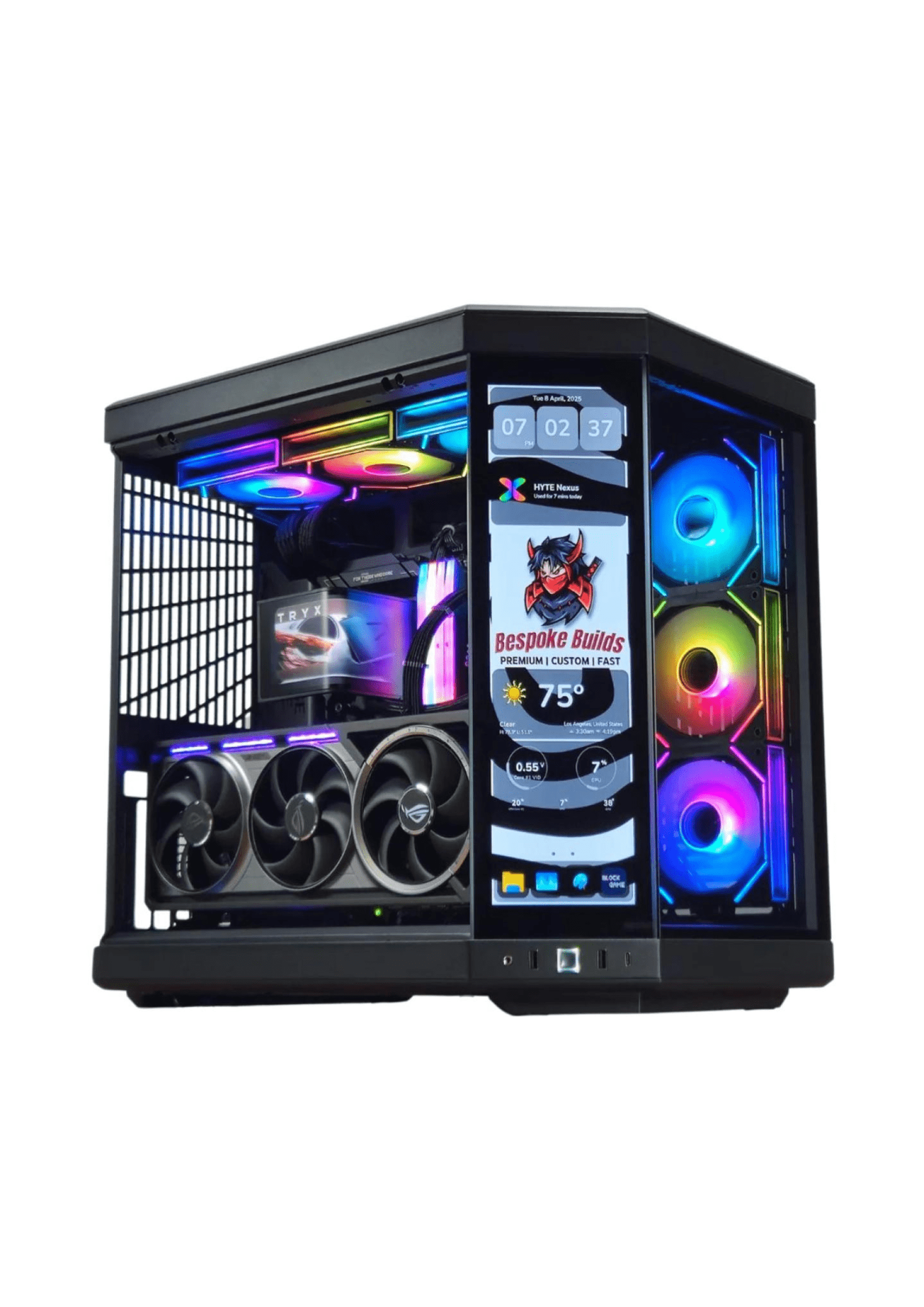 HYTE Y70 Touch Infinite Dual Chamber ATX Mid Tower Modern Aesthetic Gaming case, Enhanced Edition