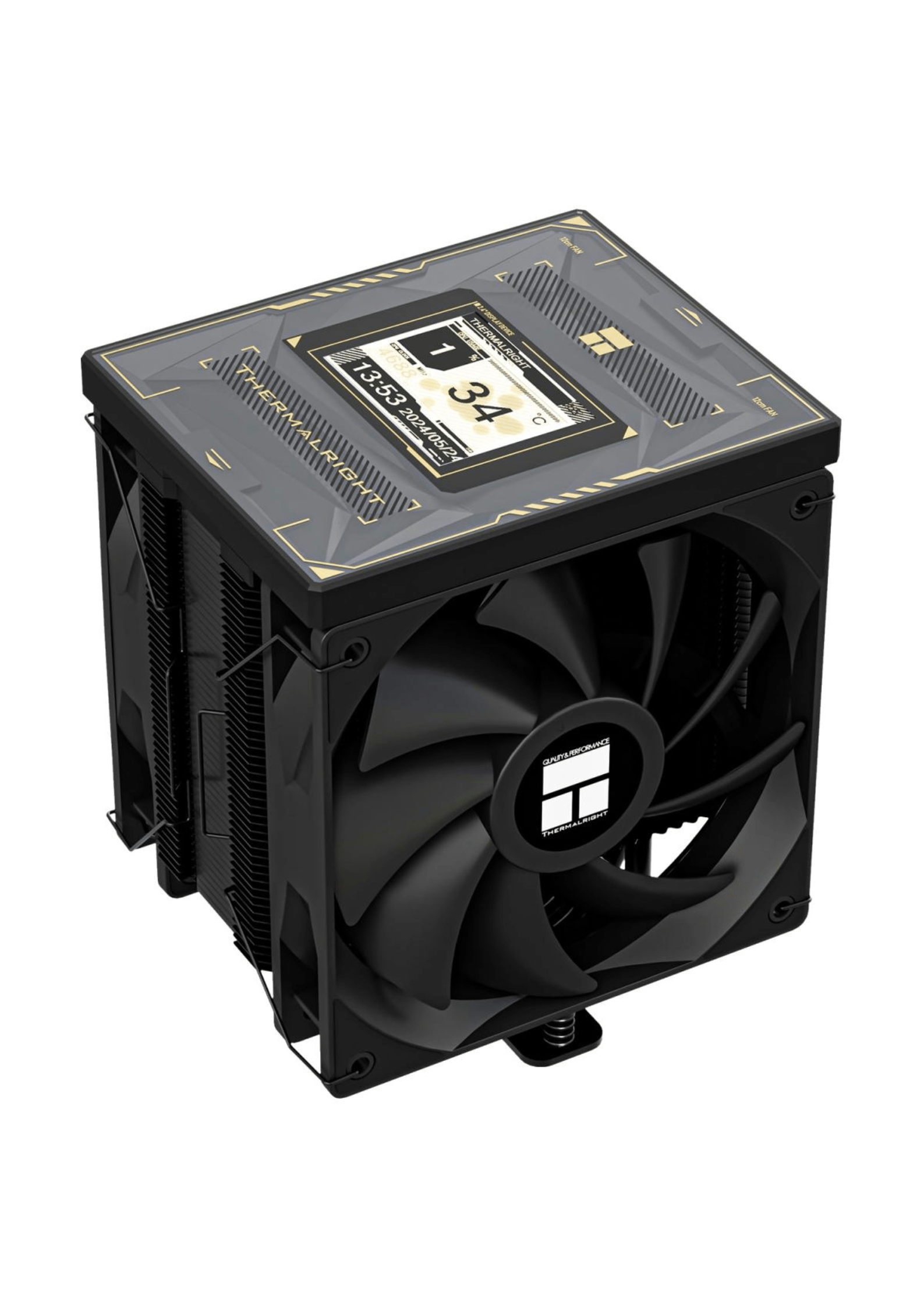 Thermalright Burst Assassin 120 Vision BLACK CPU Air Cooler, Square IPS 2.4" LCD Display