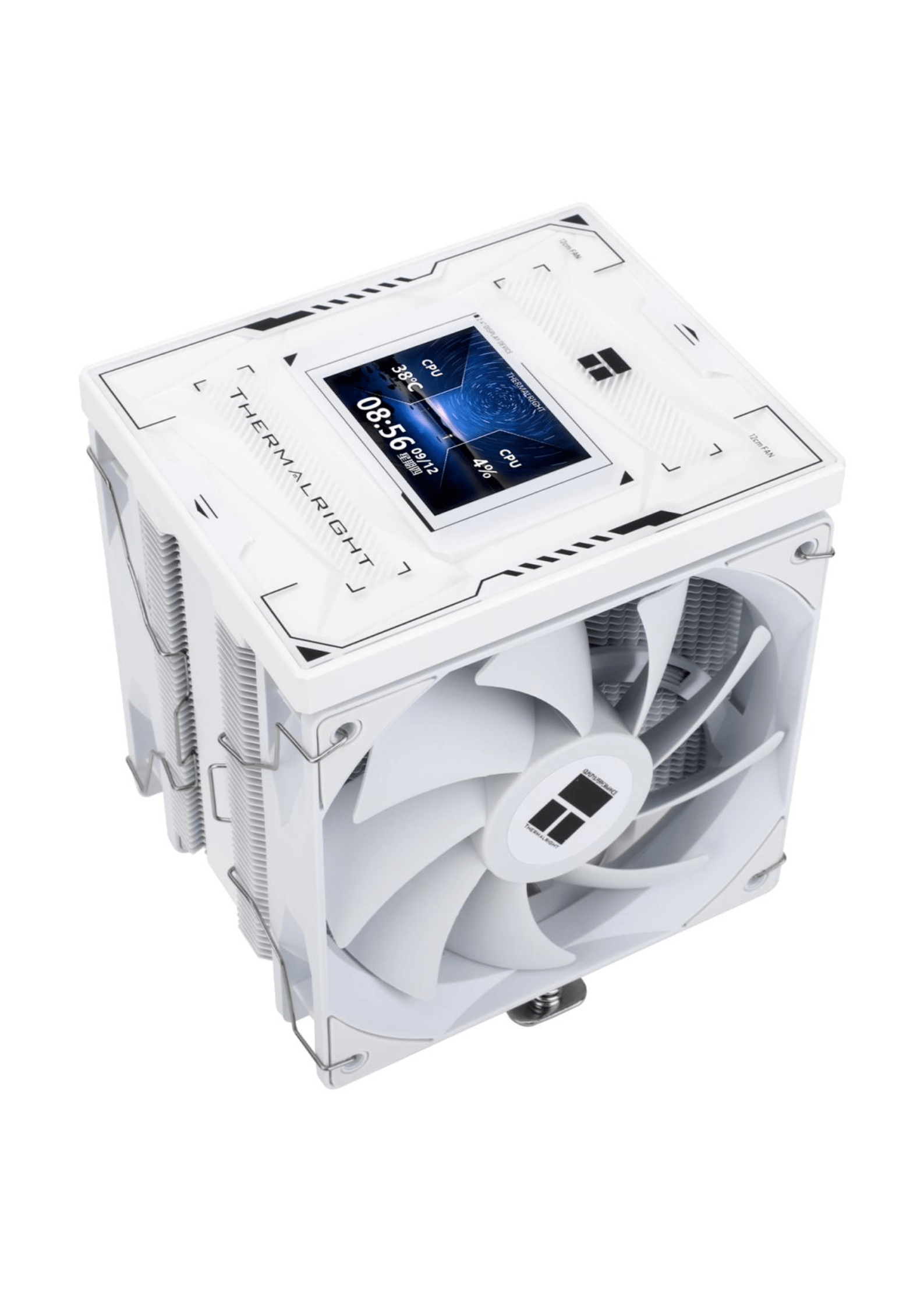 Thermalright Burst Assassin 120 Vision WHITE CPU Air Cooler, Square IPS 2.4" LCD Display