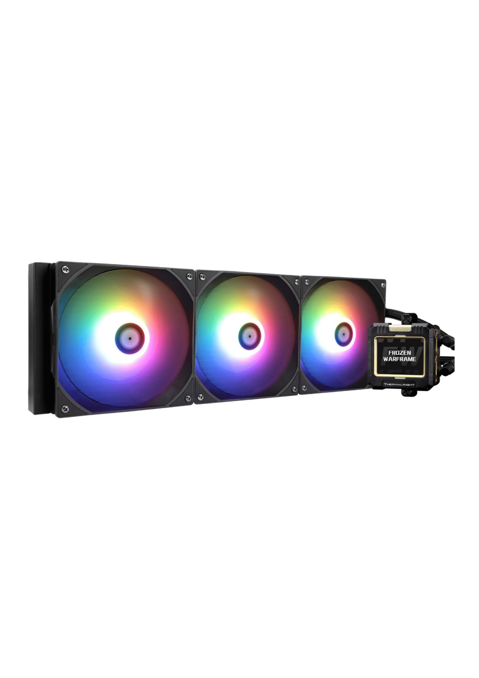 Thermalright Frozen Warframe 420 Black ARGB CPU Liquid Cooler w/ 2.4" IPS LCD Display For Pictures, GIF Animations