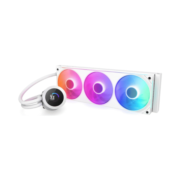 NZXT Kraken Plus 360 RGB (White) LCD Display All-In-One 360mm Liquid CPU Cooler w/ Enhanced Cold Plate
