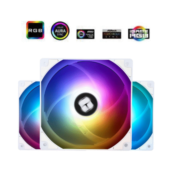 Thermalright TL-C12CW-S X3 (White/ 3PIN ARGB) Balance Performance 120mm PWM Cooling Fan Kit 3in1 w/ S-FDB Bearing