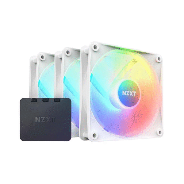 NZXT F120 RGB Core Triple Pack 3IN1 (White) PWM Airflow Fans & Controller