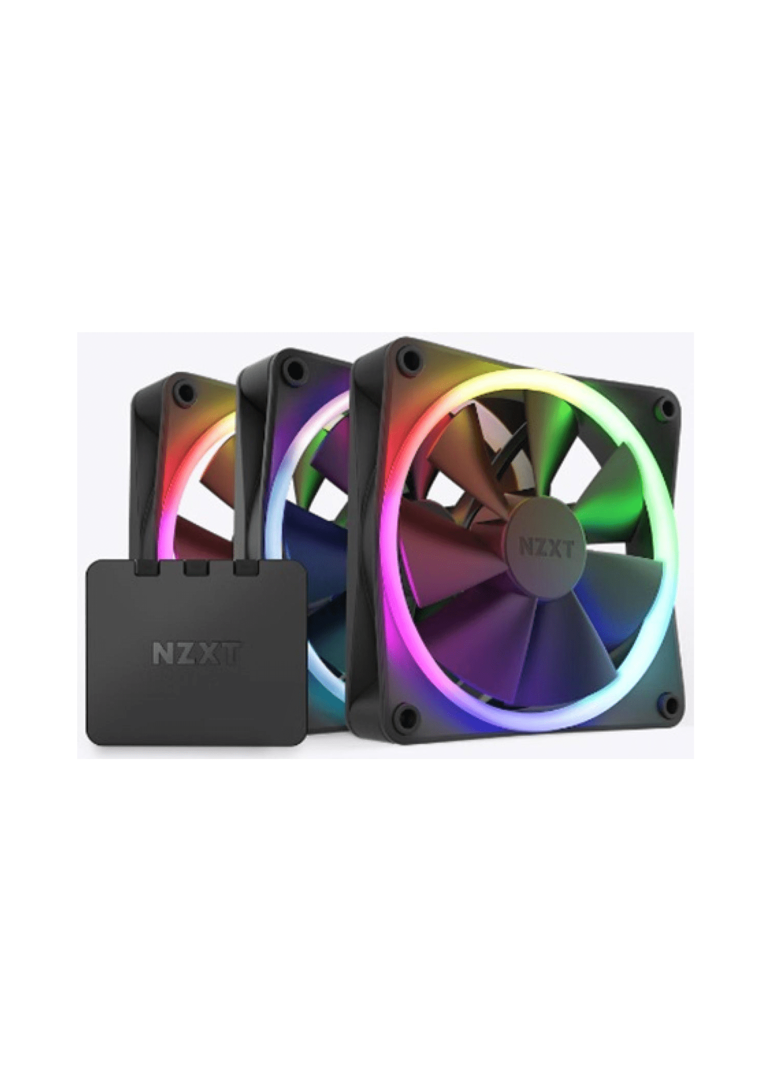 NZXT F120 RGB DUO 3IN1 (Black) PWM Airflow Fans & Controller