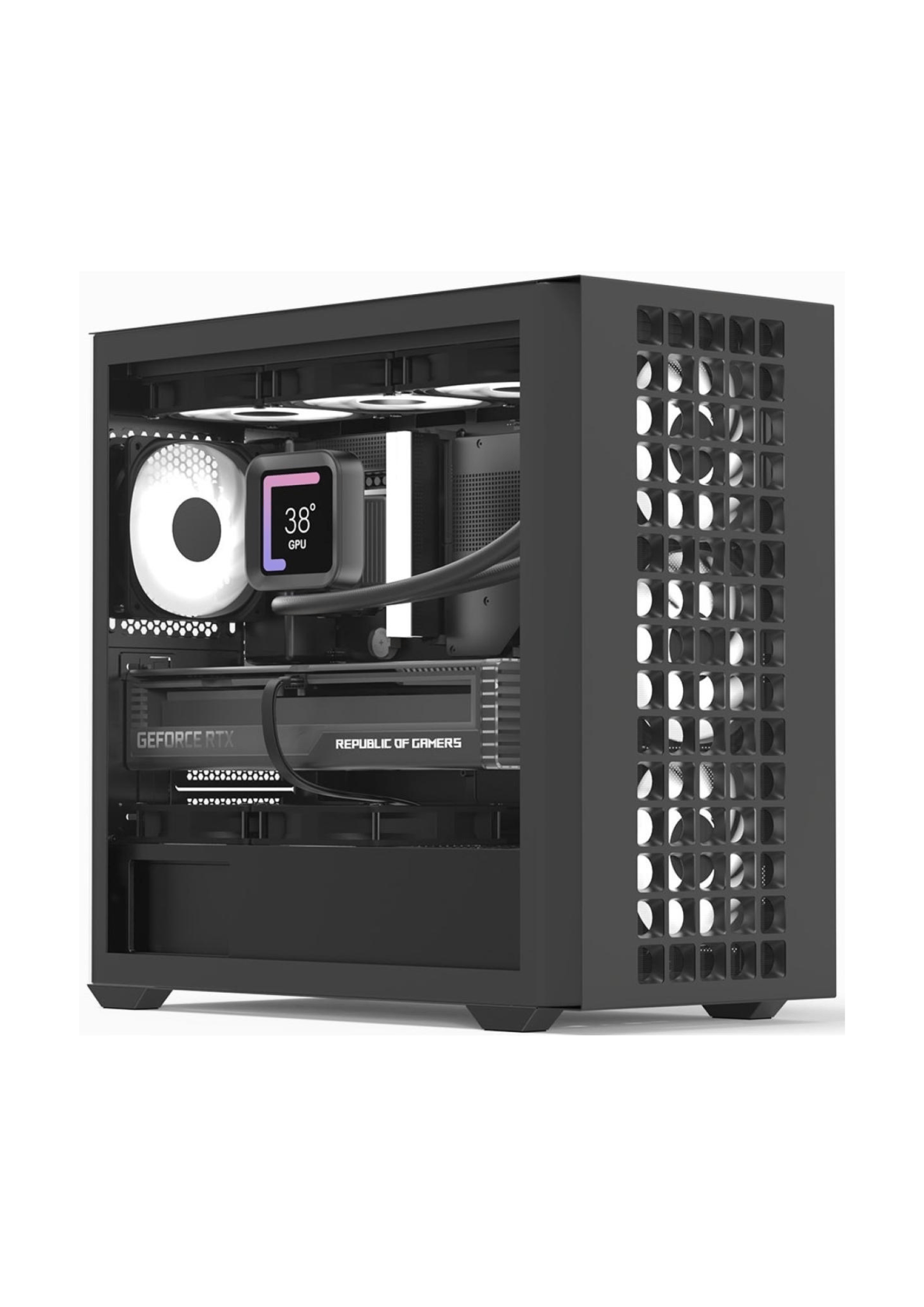 AeroCool D302A (Black) ARGB Stylish Mesh Front Panel Design mATX Mini Tower