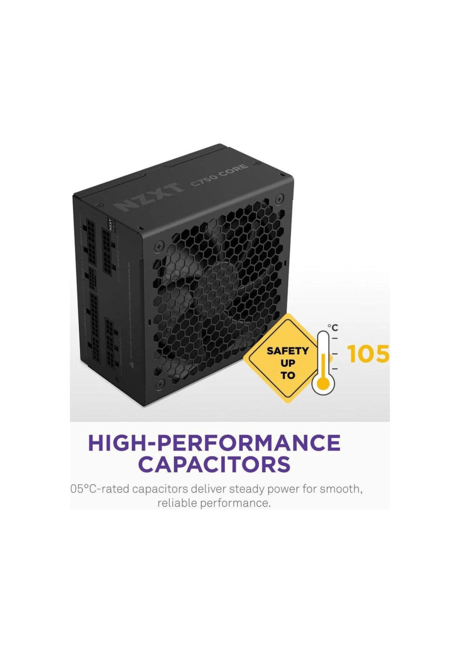 NZXT C850 Gold Core, 850W 80+ Gold Full Modular ATX (3.1) (PCIe 5.1) Gaming Power Supply - Image 3