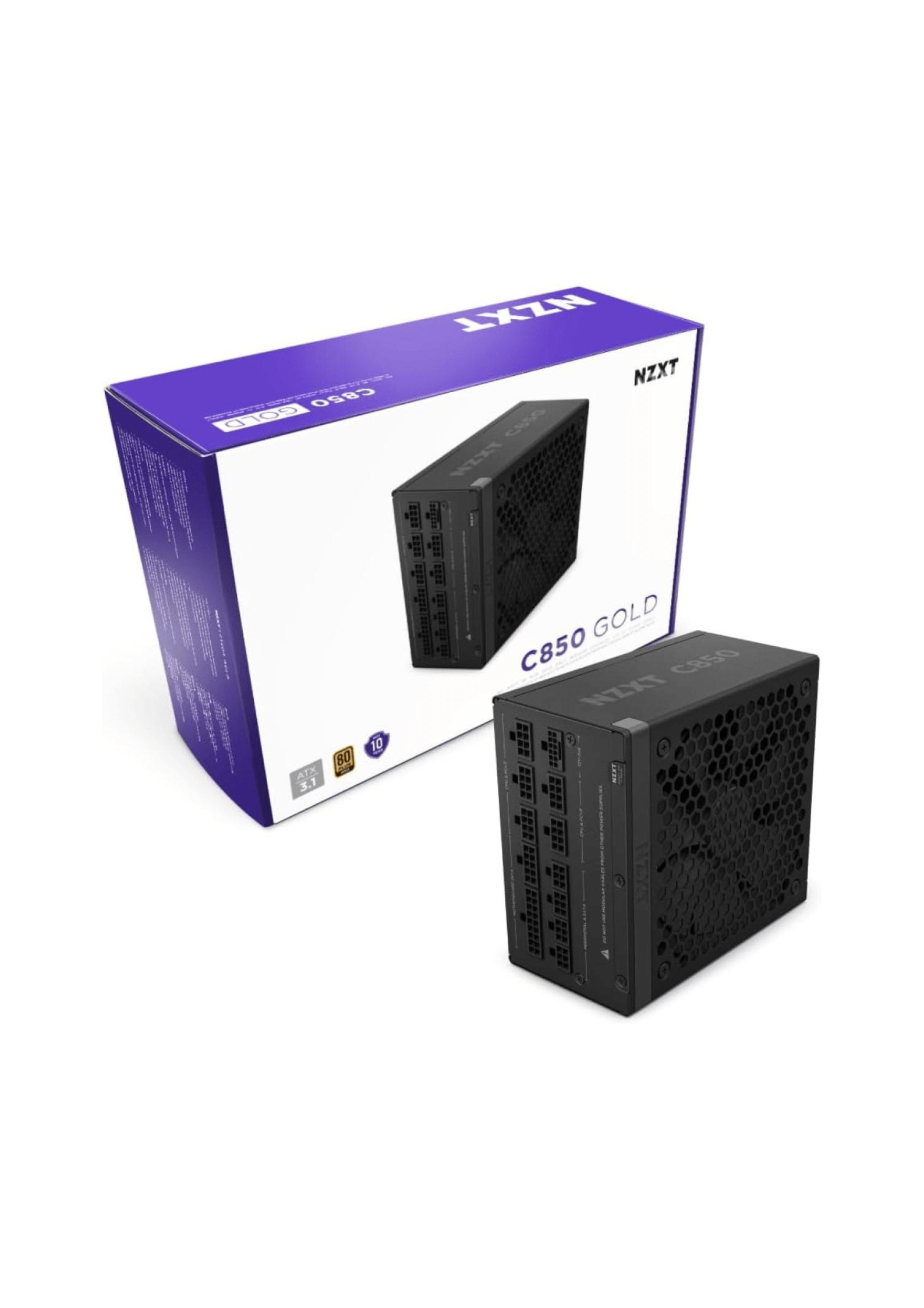 NZXT C850 Gold Core, 850W 80+ Gold Full Modular ATX (3.1) (PCIe 5.1) Gaming Power Supply